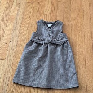 Janie and Jack Gray Pinstripe Sleeveless Dress